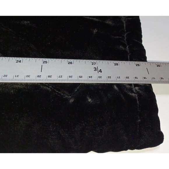 Ralph Lauren Black Velvet Faux Fur Collar Jacket Womens L Quilted Classic Luxe - Picture 7 of 9